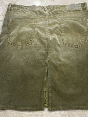Loomstate | Olive Green Corduroy Skirt | Organic Cotton | Made in USA | Size 30